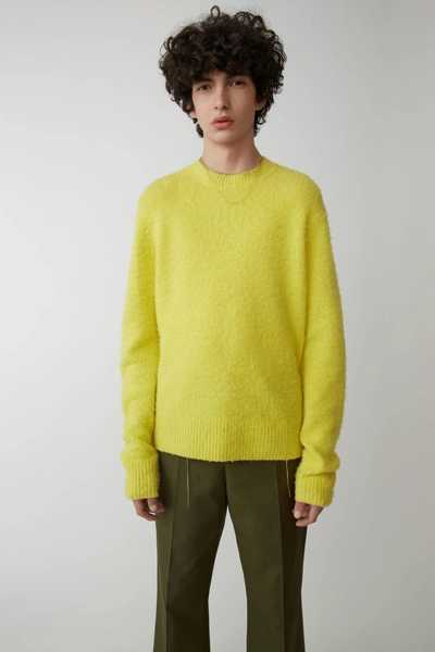 Shop Acne Studios Crewneck Sweater Yellow