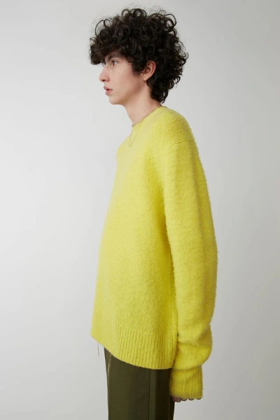 Shop Acne Studios Crewneck Sweater Yellow