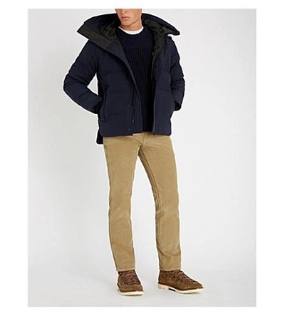 Shop Canada Goose Macmillan Quilted Shell-down Hooded Parka In Admiral Blue