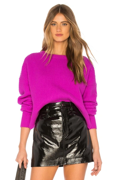 Shop Re/done Cashmere Crop Jumper In Violet