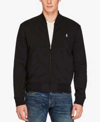 Shop Polo Ralph Lauren Men's Big & Tall Double-knit Bomber Jacket In Polo Black