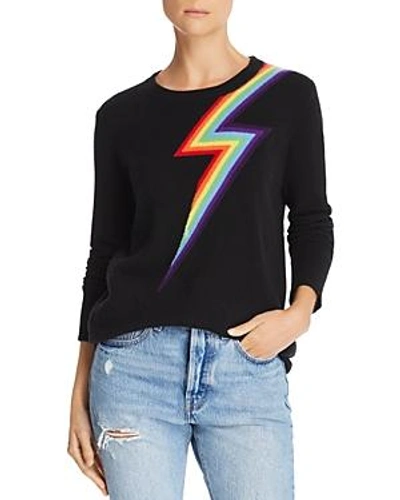 Shop Madeleine Thompson Lightning Bolt Cashmere Sweater In Black