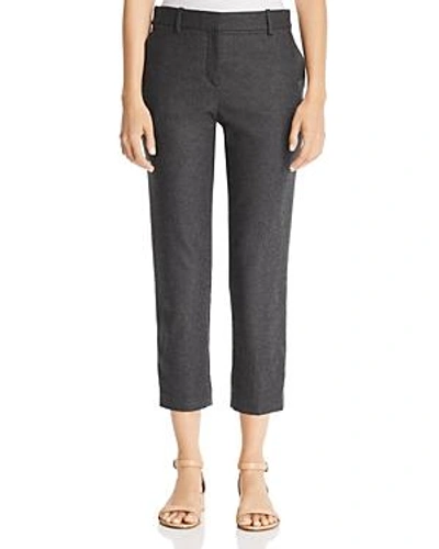 Shop Theory Treeca 2 Cropped Pants In Dark Charcoal
