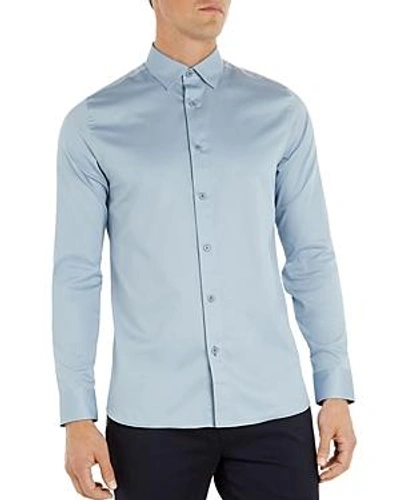 Shop Ted Baker Plateen Regular Fit Button-down Shirt In Blue