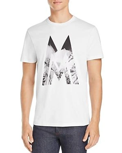 Shop Moncler Maglia M Mountain Graphic Tee In White