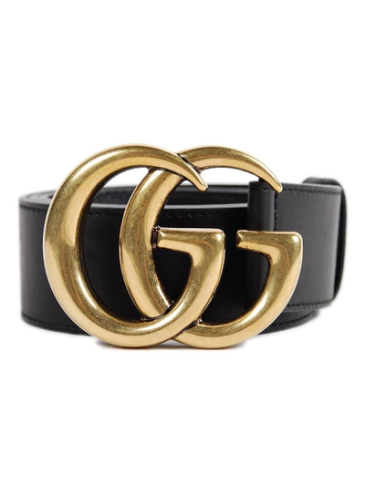 Gucci W Gg Marmont Belt 40mm In Nero | ModeSens