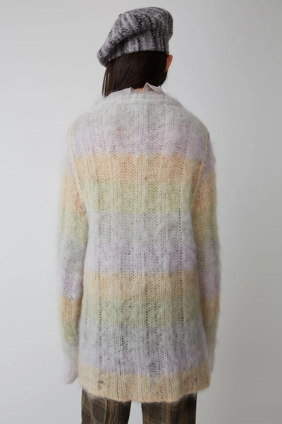 Shop Acne Studios Crewneck Sweater Lilac/multi