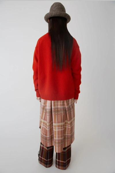Shop Acne Studios Basic Sweater Brick Red