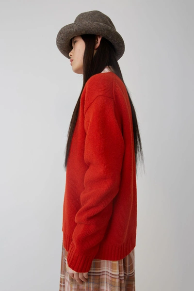 Shop Acne Studios Basic Sweater Brick Red