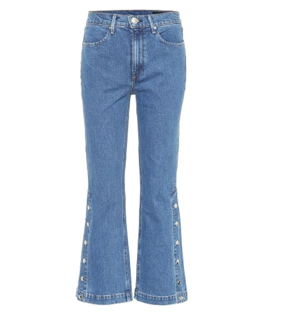 Shop Rag & Bone Dylan High-waisted Cropped Jeans In Blue
