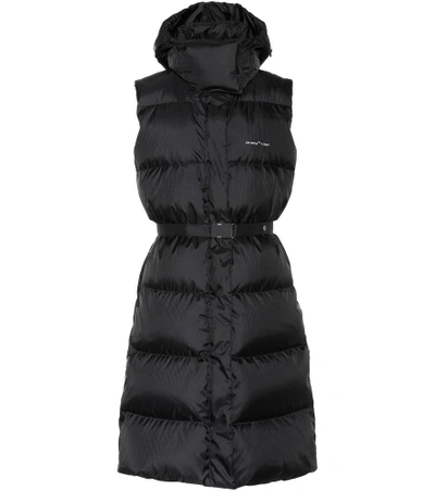 Shop Off-white Sleeveless Down Coat In Black