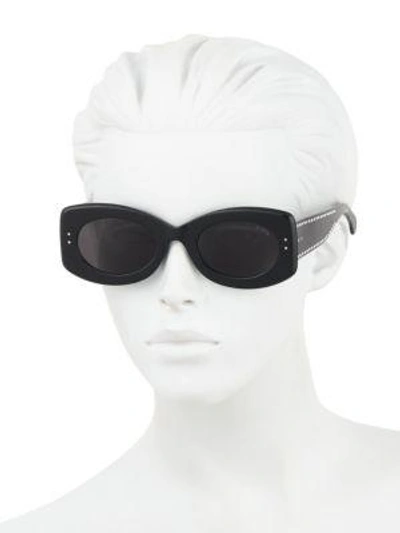 Shop Alaïa Le Petale 63mm Oversize Round Sunglasses In Black