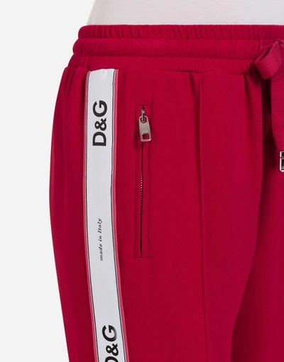 Shop Dolce & Gabbana Cady Pants In Red