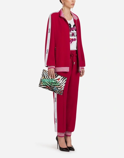Shop Dolce & Gabbana Cady Pants In Red