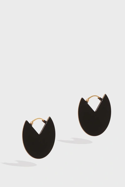 Isabel Marant Small 90-degree Earrings In Black