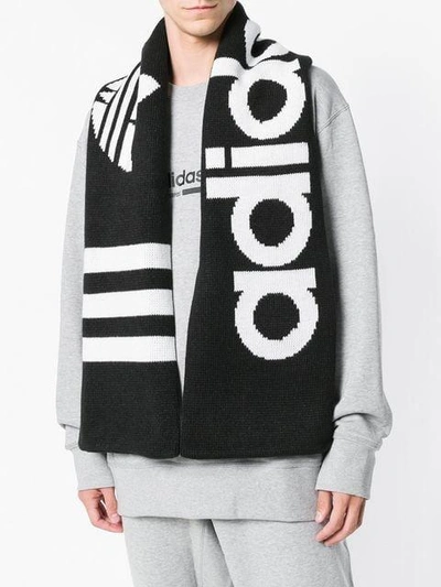 Shop Adidas Originals Adidas Logo Scarf - Black