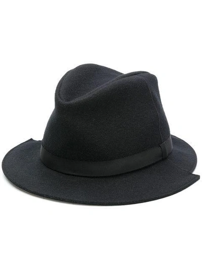 Shop Yohji Yamamoto Fedora Hat - Black