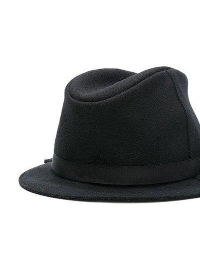 Shop Yohji Yamamoto Fedora Hat - Black