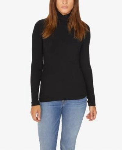 Sanctuary Essential Turtleneck Top In Black