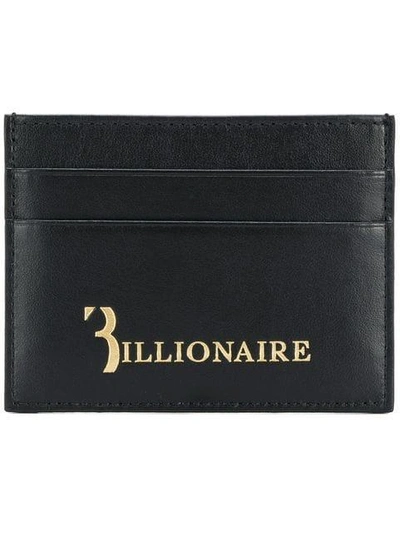 Shop Billionaire Logo Cardholder Wallet In Black