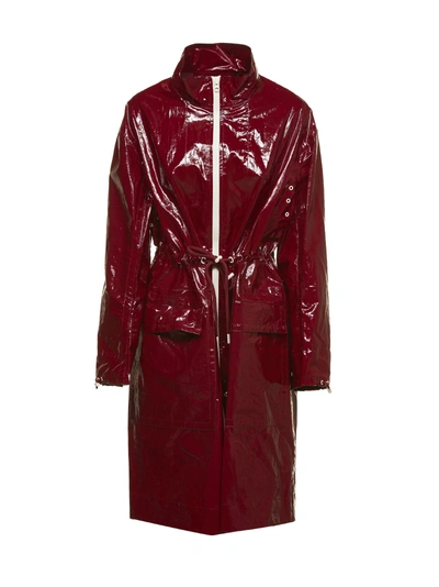 Shop Isabel Marant Drawstring Waist Raincoat In Red
