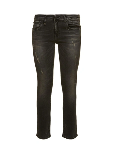 Shop R13 Kate Skinny Jeans In Nero