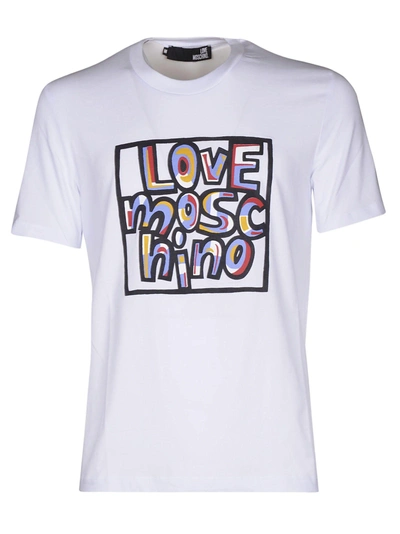 Shop Love Moschino Printed T-shirt In White