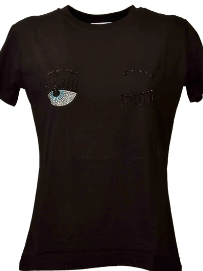 Shop Chiara Ferragni Logo T-shirt In Black