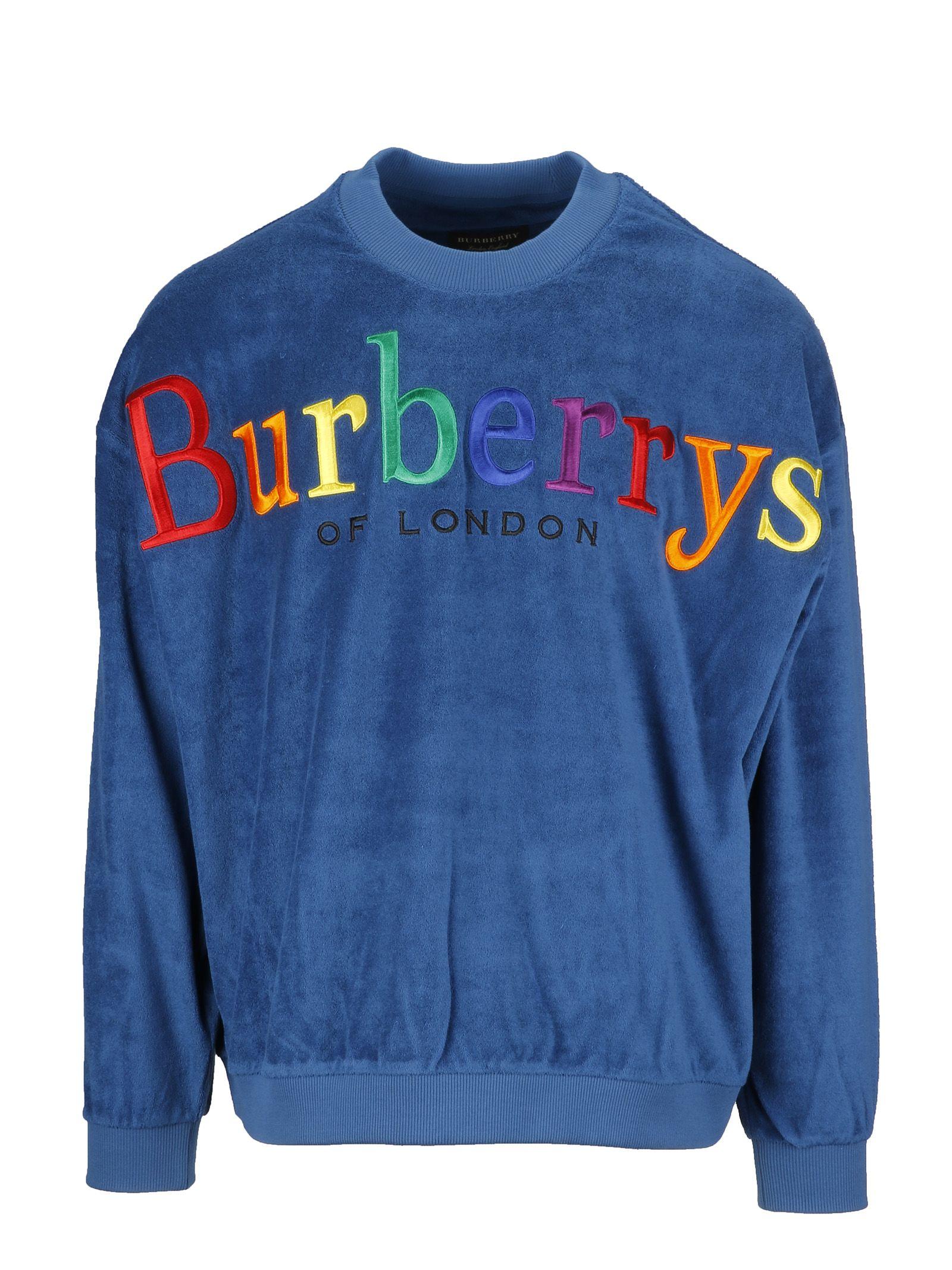 blue burberry sweater