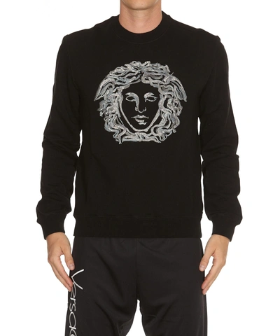 Shop Versace Medusa Sweatshirt In Black