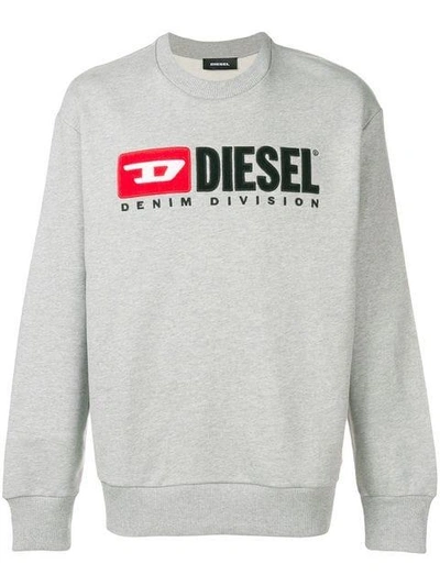 Shop Diesel S-crew Division Sweatshirt - Grey