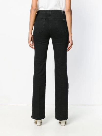 Shop 7 For All Mankind Bootcut Denim Jeans In Black