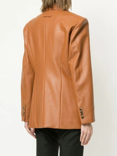Shop We11 Done Oversized Jacket In Brown