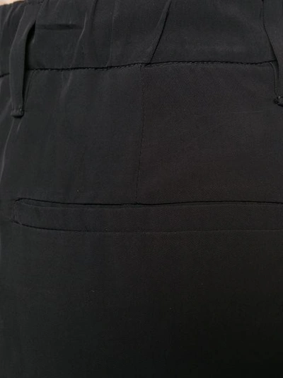 Shop Prada Tailored Wide Leg Trousers - Black