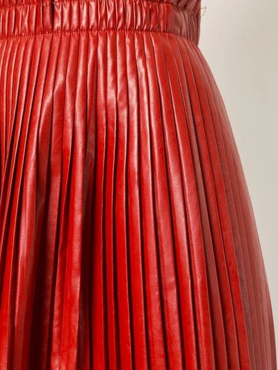 Shop We11 Done Pleated Skirt In Red