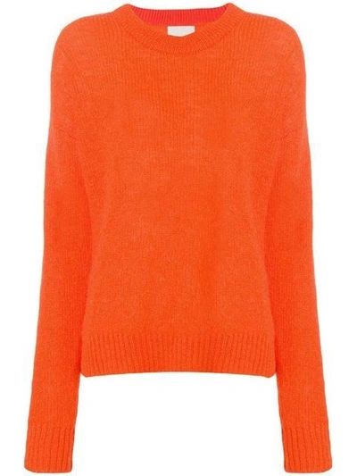 Shop Laneus Crew Neck Sweater In Orange