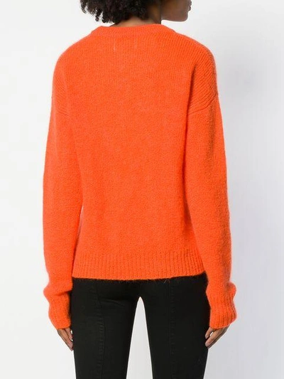 Shop Laneus Crew Neck Sweater In Orange