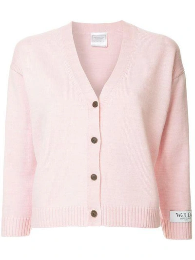 Shop We11 Done Classic Cardigan In Pink