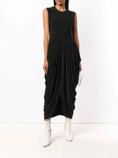 Shop Norma Kamali Waterfall Dress - Black