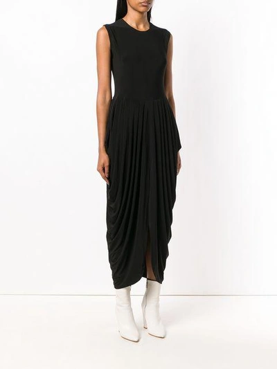 Shop Norma Kamali Waterfall Dress - Black