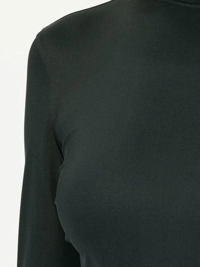 Shop We11 Done We11done Jersey Turtleneck Top - Black