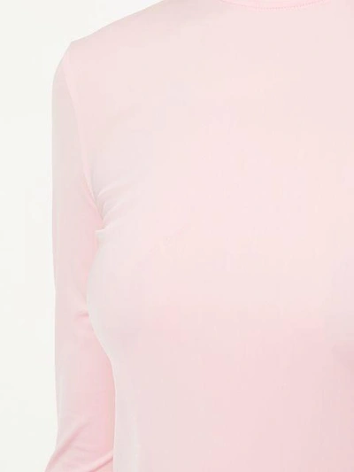 Shop We11 Done Jersey Turtleneck Top In Pink