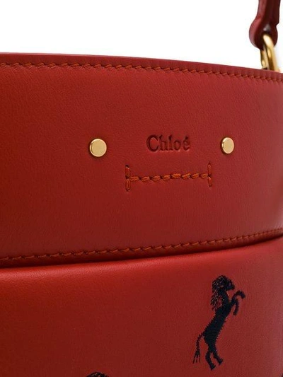 Shop Chloé Mini Roy Bucket Bag - Red