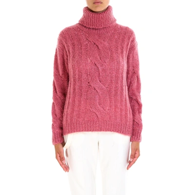 Shop Max Mara Cable Knit Jumper In Pink