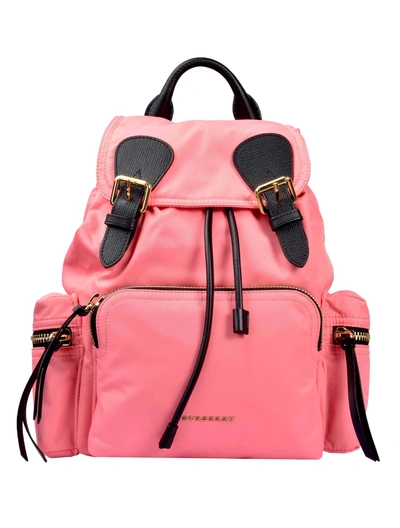 Shop Burberry Medium Nylon Backpack In Pink