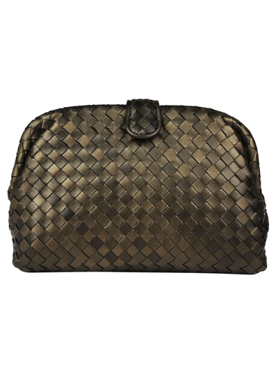 Shop Bottega Veneta The Lauren 1980 Clutch In Gold