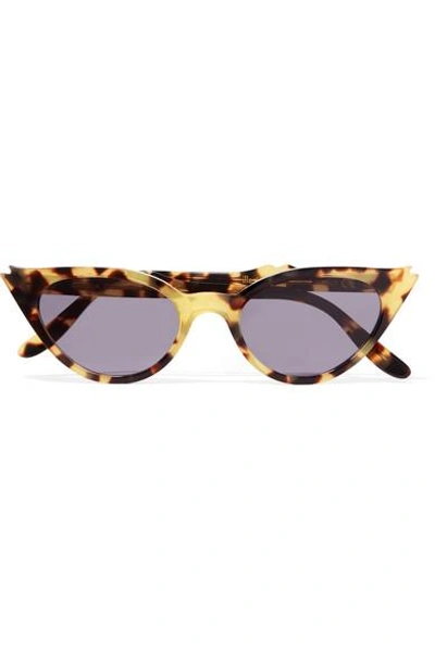 Shop Illesteva Isabella Cat-eye Acetate Sunglasses In Tortoiseshell