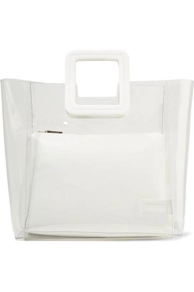 Shop Staud Shirley Pvc And Leather Tote In White