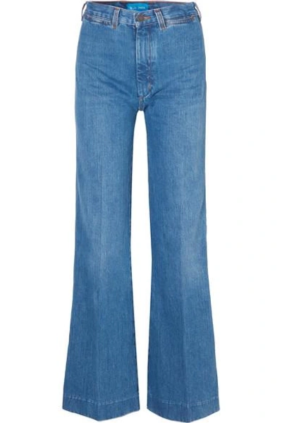 Shop M.i.h. Jeans Bay Garnett Bay High-rise Wide-leg Jeans In Mid Denim