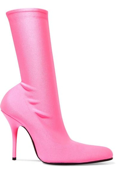 Shop Balenciaga Round Neon Spandex Sock Boots